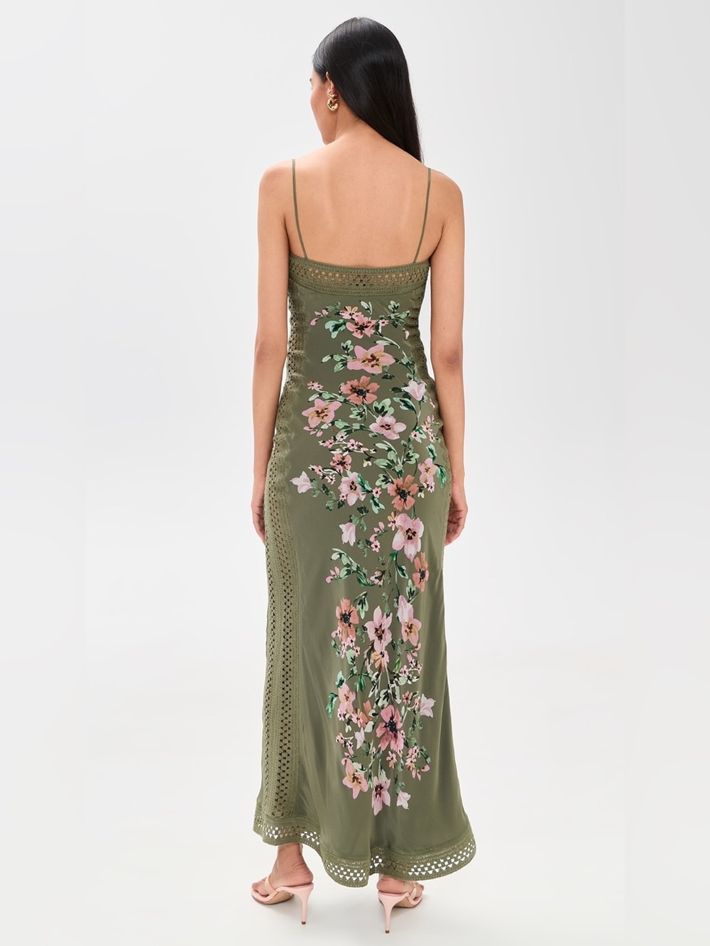 NWT Bec+Bridge Camelia Maxi Dress Olive Gardenia Floral - Picture 8 of 14